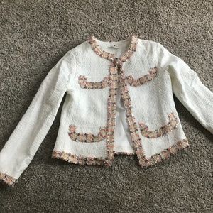 Little girl size 8 white dress jacket